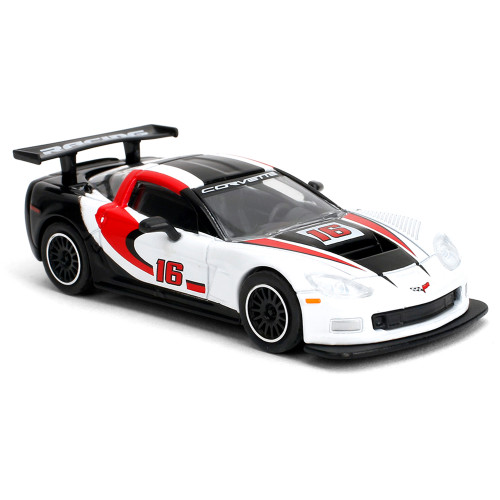 2005 Corvette C6R - White #16 1:64 Scale Diecast Model Car by Jada Toys Alt Image 2