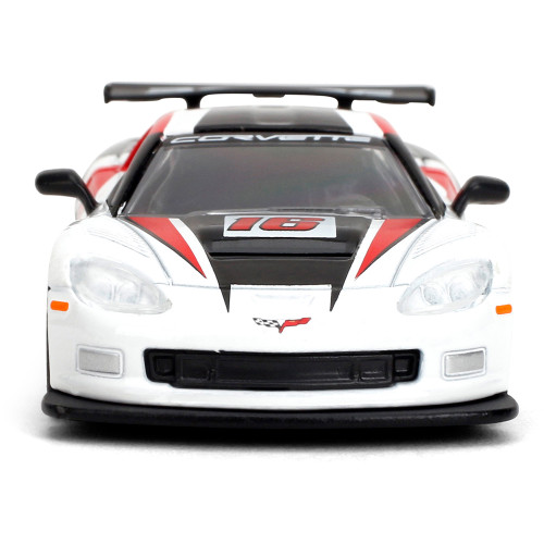 2005 Corvette C6R - White #16 1:64 Scale Diecast Model Car by Jada Toys Alt Image 4