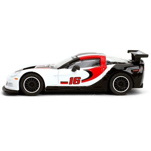 2005 Corvette C6R - White #16 1:64 Scale Diecast Model Car by Jada Toys Alt Image 6