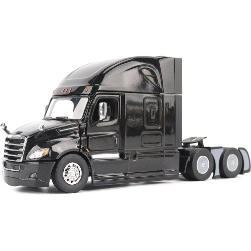 Freightliner Cascadia SBFA Tandem with 72 Sleeper - Black 1:50 Scale Diecast Model Truck by Diecast Masters Main Image