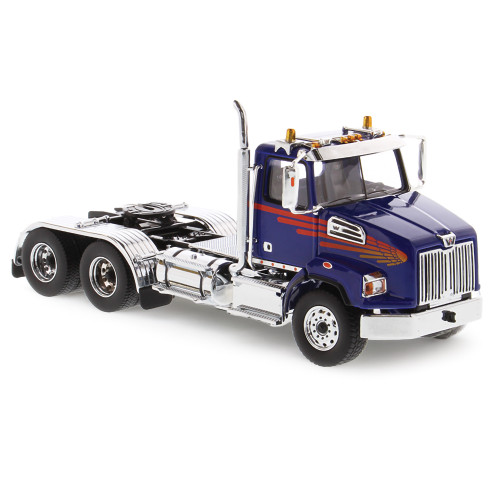 Western Star 4700 SBFA Tandem Day Cab - Blue 1:50 Scale Diecast Model Truck by Diecast Masters Alt Image 2