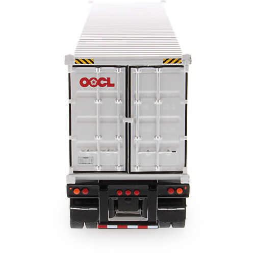 Western Star 4900 SFFA Day Cab with 40' Dry Goods Sea Container - Red& Gray - OOCL - White 1:50 Scale Diecast Model Truck by Diecast Masters Alt Image 7
