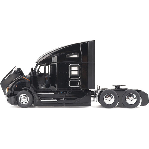 Kenworth T680 76in High Roof Sleeper Cab Tandem Tractor - Black 1:50 Scale Diecast Model Truck by Diecast Masters Alt Image 7