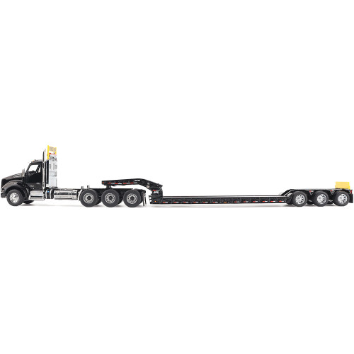 Kenworth T880 SBFA Daycab Tridem Tractor with Trail King TK120 HDG Lowboy Trailer - Black Alt Image 7