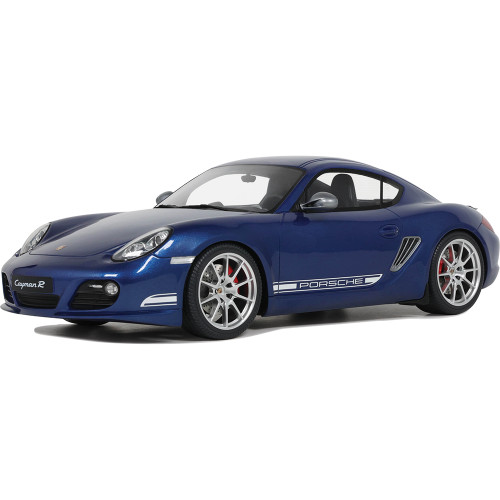 2012 Porsche Cayman R - Aqua Blue Metallic 1:18 Scale Cast Resin Model by GT Spirit Main Image