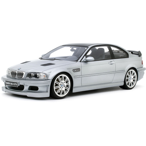 2001 BMW E46 M3 GTR STREET TITAN - SILVER METALLIC 1:18 Scale Cast Resin Model Car by Ottomobile Main Image