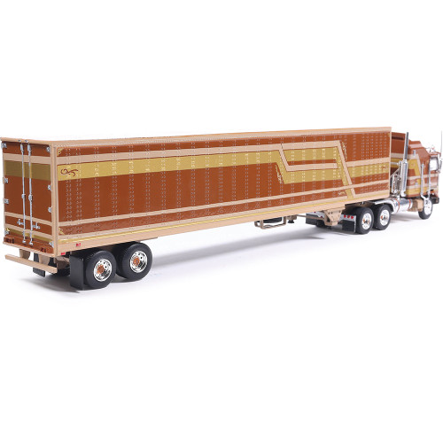 1976 Kenworth K100 Aerodyne - Brown With Modern Trailer 1:64 Scale Diecast Model Truck by IXO Models Alt Image 1