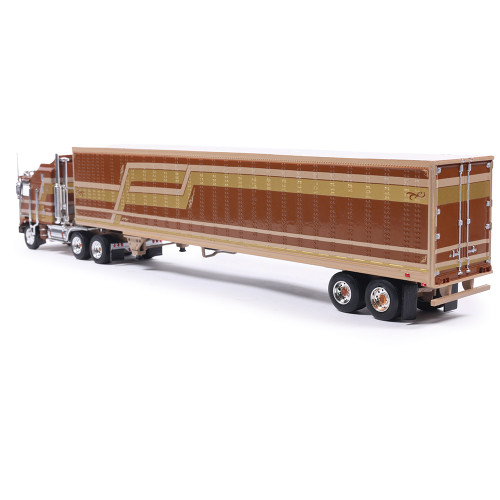 1976 Kenworth K100 Aerodyne - Brown With Modern Trailer 1:64 Scale Diecast Model Truck by IXO Models Alt Image 3