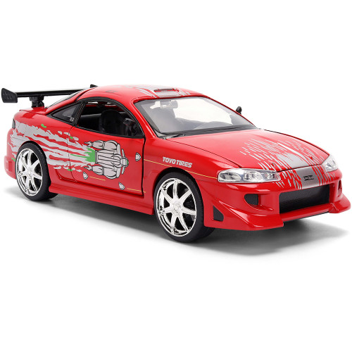 Brian's Mitsubishi Eclipse w/Dom's RX-7 Graphics 1:24 Scale Diecast Model Car by Jada Toys Alt Image 5