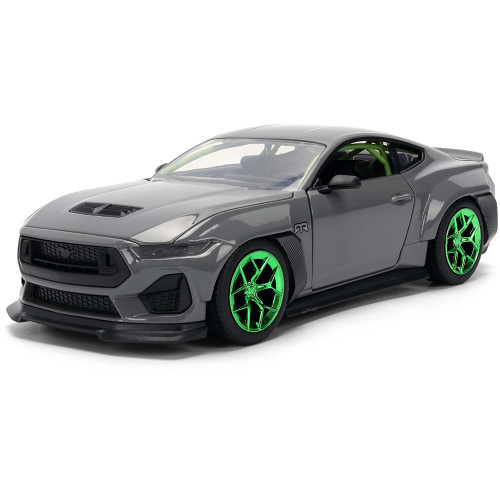 2024 Ford Mustang RTR - Gray 1:24 Scale Diecast Model Car by Jada Toys Alt Image 1