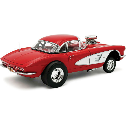 1961 Corvette Gasser - Red 1:18 Scale Diecast Model Car by Acme Alt Image 1