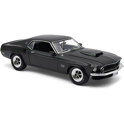1969 Ford Mustang BOSS 429 - Black Jade 1:18 Scale Diecast Model Car by Acme Main Image