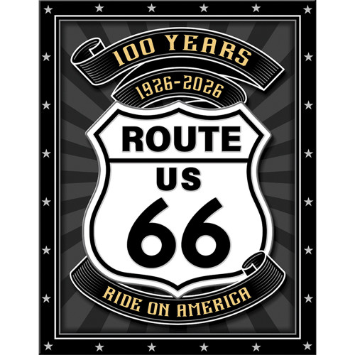 Route 66 Gas Embossed Metal Sign Metal Sign | Desperate Enterprises