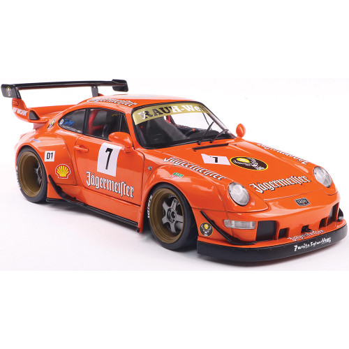 2020 RWB Porsche Bodykit - Orange 1:18 Scale Diecast Model Car by Solido Alt Image 3