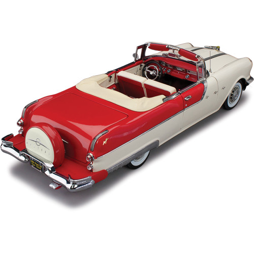 1955 Pontiac Star Chief Open Convertible - Bolero Red/Castle Gray 1:18 Scale Diecast Model Car by Sunstar Alt Image 4