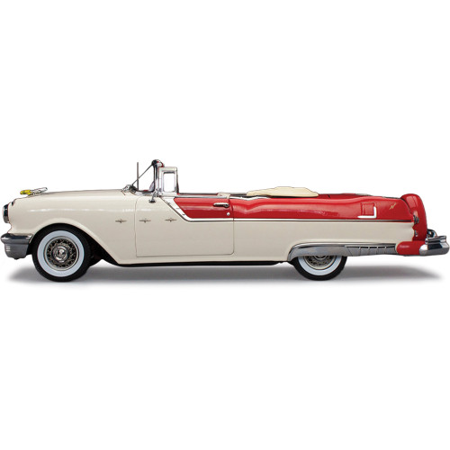 1955 Pontiac Star Chief Open Convertible - Bolero Red/Castle Gray 1:18 Scale Diecast Model Car by Sunstar Alt Image 6