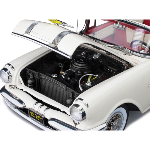 1955 Pontiac Star Chief Open Convertible - Bolero Red/Castle Gray 1:18 Scale Diecast Model Car by Sunstar Alt Image 7