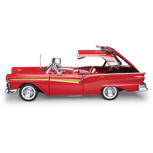 1957 Ford Fairlane 500 Skyliner-Flame Red Diecast Model Car | Sunstar