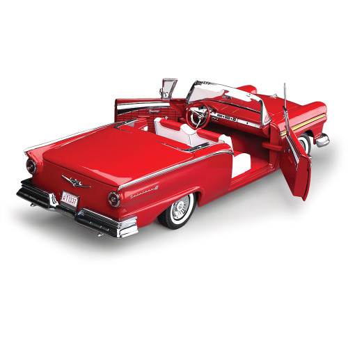 1957 Ford Fairlane 500 Skyliner-Flame Red Diecast Model Car | Sunstar