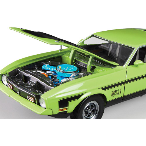 1971 Ford Mustang MACH 1 - Grabber Lime 1:18 Scale Diecast Model Car by Sunstar Alt Image 7