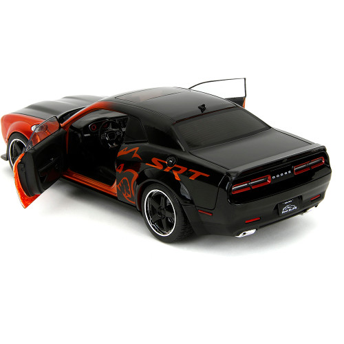 2015 Dodge Challenger SRT Hellcat Redeye Widebody - Pink Slips Candy Orange 1:18 Scale Diecast Model Car by Jada Toys Alt Image 3
