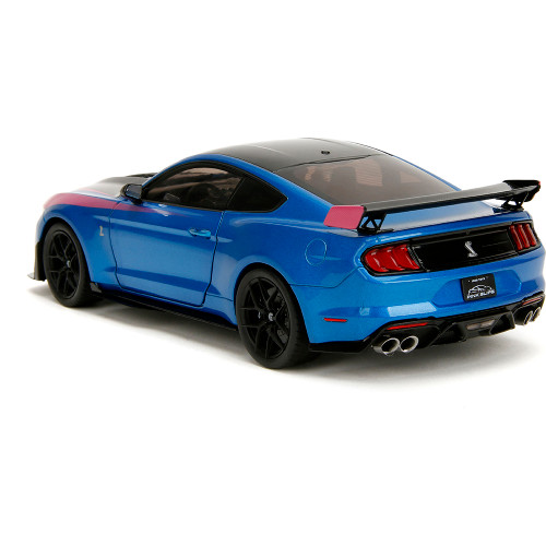 2020 Ford Mustang Shelby G.T.500 - Pink Slips Metallic Blue 1:18 Scale Diecast Model Car by Jada Toys Alt Image 2