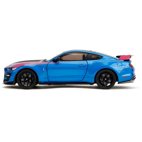 2020 Ford Mustang Shelby G.T.500 - Pink Slips Metallic Blue 1:18 Scale Diecast Model Car by Jada Toys Alt Image 5