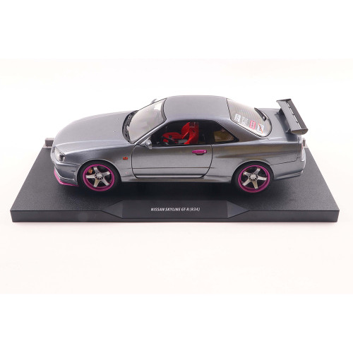 1999 Nissan GT-R (R34) - Gray 1:18 Scale Diecast Model Car by Solido Alt Image 8