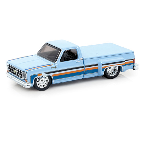 1978 Chevrolet Silverado 30 Custom GULF - Blue 1:64 Scale Diecast Model Truck by M2 Machines Main Image