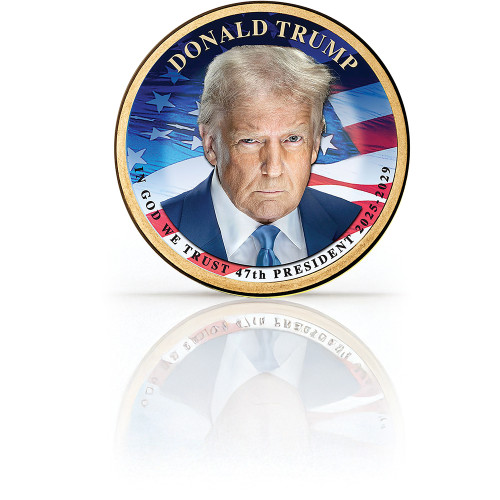 Donald Trump 47th President $1 Golden Coin   by Merrick Mint Alt Image 2