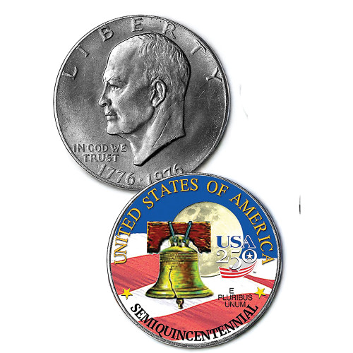 America's 250th Anniversary Commemorative 3 Coin Colorized Collection   by Merrick Mint Alt Image 2