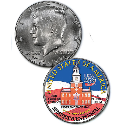 America's 250th Anniversary Commemorative 3 Coin Colorized Collection   by Merrick Mint Alt Image 3