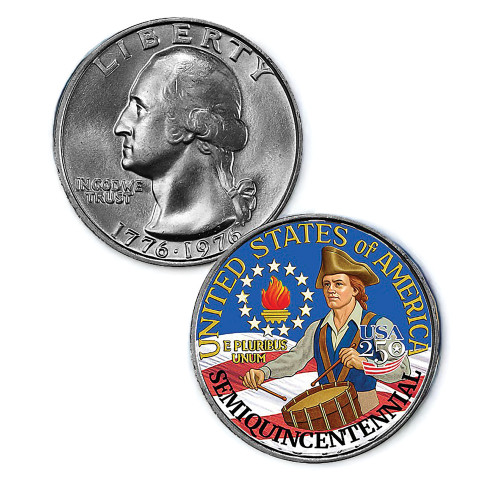 America's 250th Anniversary Commemorative 3 Coin Colorized Collection   by Merrick Mint Alt Image 4