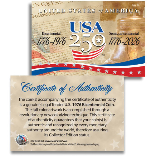America's 250th Anniversary Commemorative 3 Coin Colorized Collection   by Merrick Mint Alt Image 5