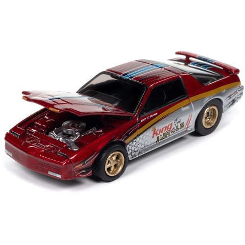 1987 Pontiac Trans Am King of the Jungle - Metallic Red w/Silver & Gold 1:64 Scale Diecast Model Car by Johnny Lightning Alt Image 1