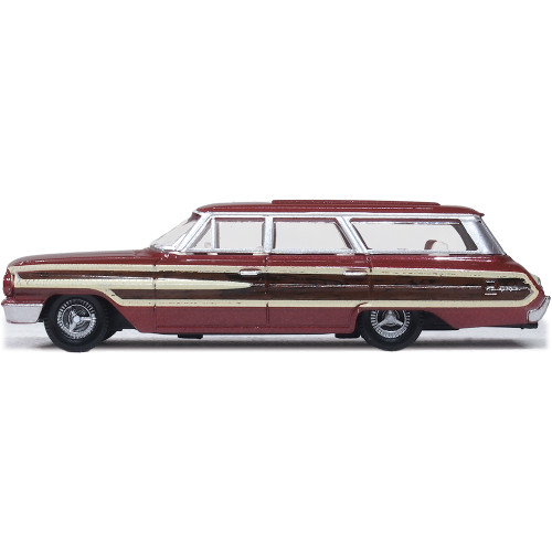 1964 Ford Country Squire - Vintage Burgundy 1:87 Scale Diecast Model Car by Oxford Diecast Alt Image 3