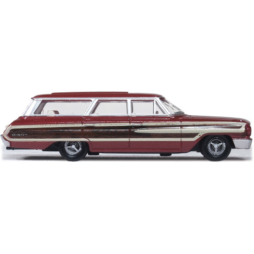 1964 Ford Country Squire - Vintage Burgundy 1:87 Scale Diecast Model Car by Oxford Diecast Alt Image 4