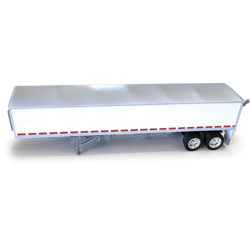 Covered Grain Trailer White with Silver Tarp 1:87 Scale Model Truck by HO Logistics Alt Image 4