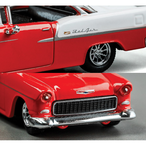 1955 Chevy Bel Air - Red 1:64 Scale Diecast Model Car by Majorette Alt Image 3