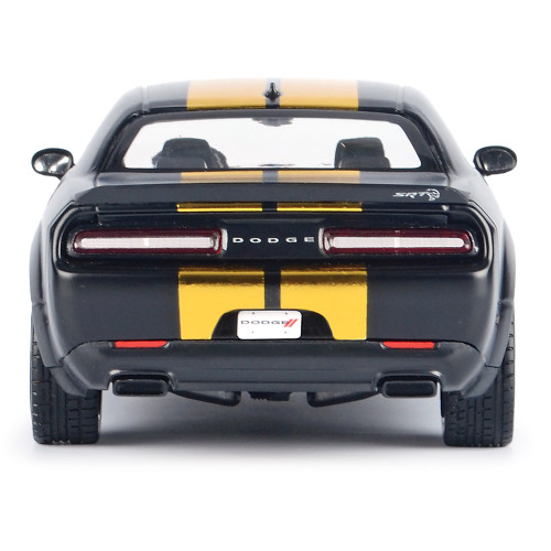 2018 Dodge Challenger SRT Hellcat Widebody - Midnight Eclipse 1:24 Scale Diecast Model Car by Motormax Alt Image 3