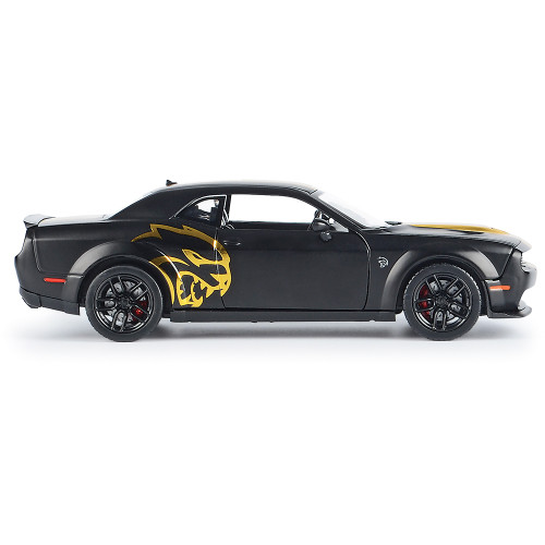 2018 Dodge Challenger SRT Hellcat Widebody - Midnight Eclipse 1:24 Scale Diecast Model Car by Motormax Alt Image 4