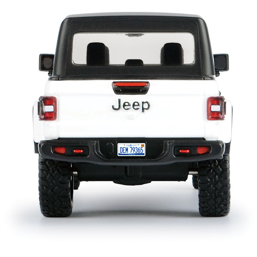 Jeep Gladiator Rubicon - Soft Top - White 1:27 Scale Diecast Model Truck by Motormax Alt Image 3