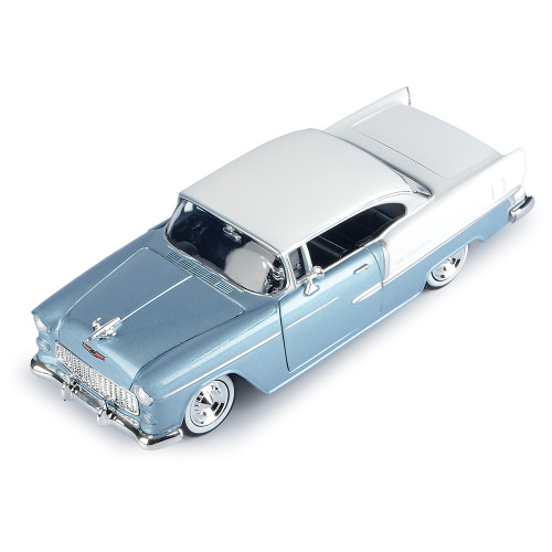1955 Chevy Bel Air - Blue 1:24 Scale Diecast Model Car by Motormax Main Image
