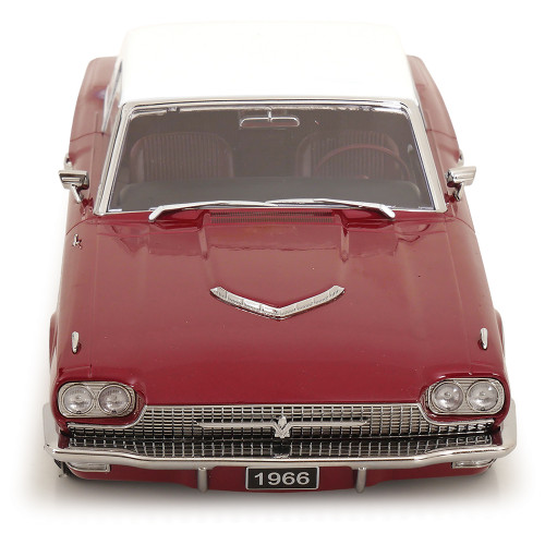 1966 Ford Thunderbird - Red & White 1:18 Scale Diecast Model Car by KK Scale Alt Image 3