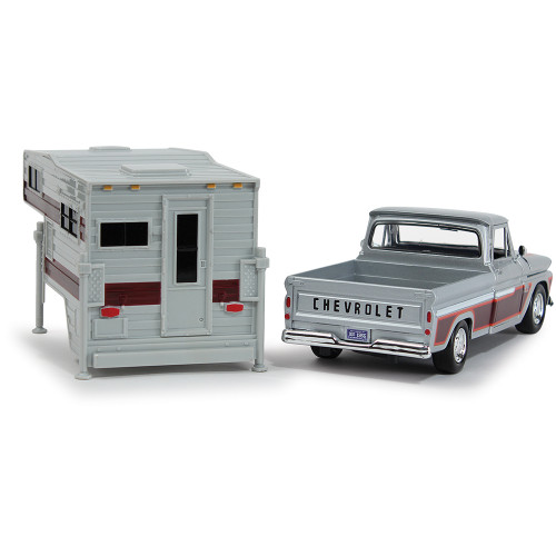 1966 Chevy C10 Pickup With Slide-In Camper 1:24 Scale  by Motormax Alt Image 5