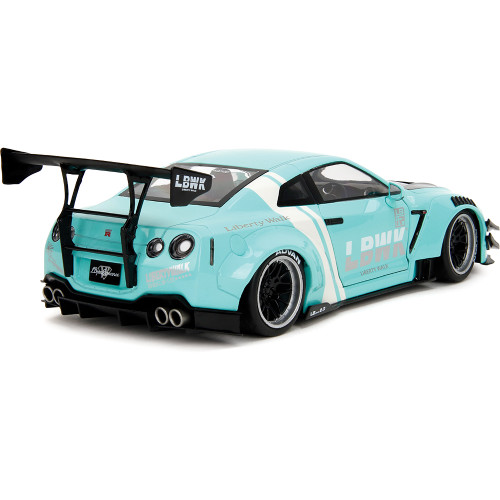 2020 Liberty Walk Nissan GT-R (R35) Type 2 - Teal 1:18 Scale Diecast Model Car by Jada Toys Alt Image 2