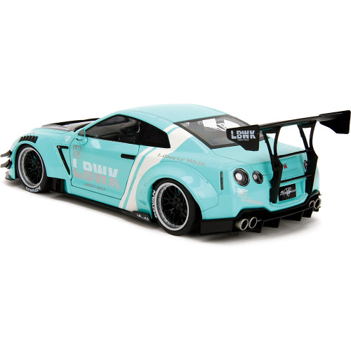 2020 Liberty Walk Nissan GT-R (R35) Type 2 - Teal 1:18 Scale Diecast Model Car by Jada Toys Alt Image 5