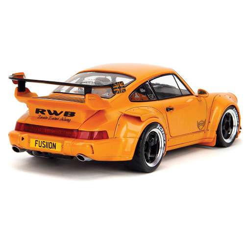 2016 Porsche RWB Hibiki Bodykit - Orange 1:18 Scale Diecast Model Car by Jada Toys Alt Image 7