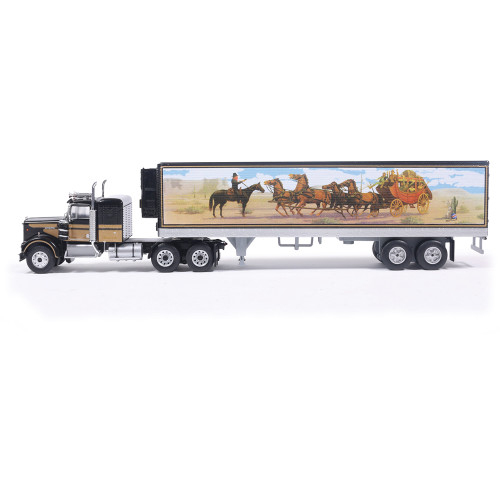 1976 Kenworth W900 - Black With Western Trailer 1:64 Scale Diecast Model Truck by IXO Models Alt Image 4
