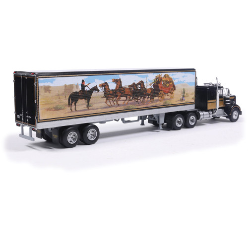 1976 Kenworth W900 - Black With Western Trailer Alt Image 1